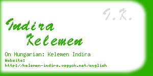 indira kelemen business card